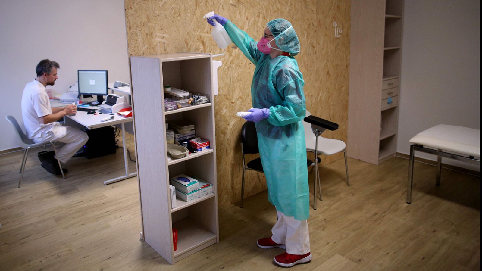 Laboratorio provisional para test de coronavirus en Alemania