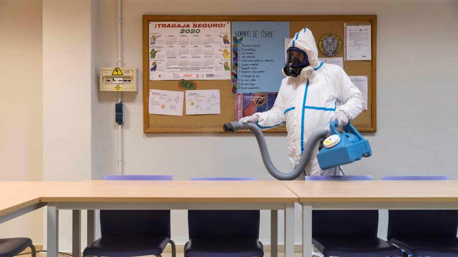 Desinfección del servicio de empleo del Ayuntamiento de Murcia