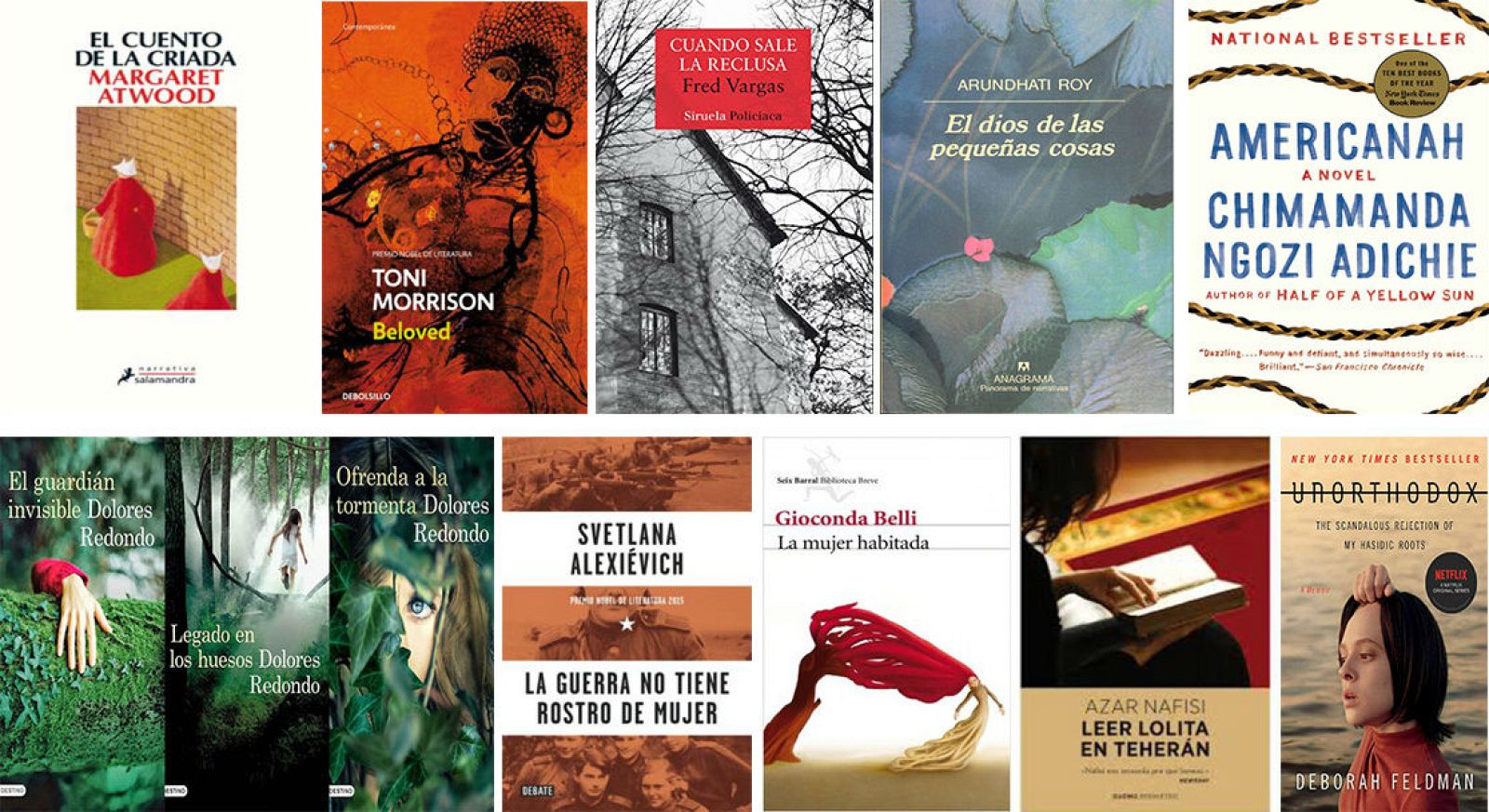 10 libros escritos por mujeres para el confinamiento... y más allá