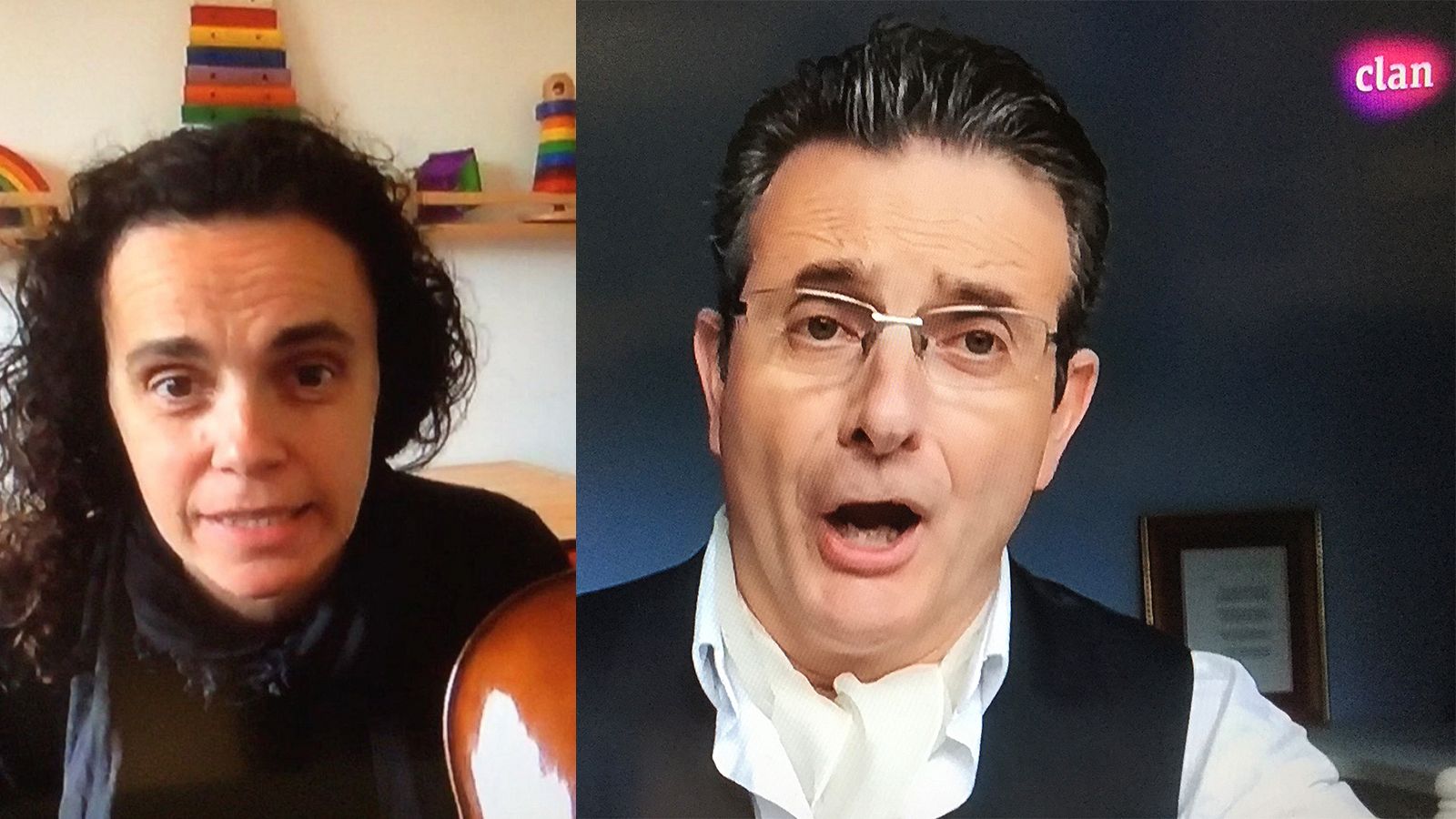 Irina Comesaña y Carmelo Cordón, profesores de la Orquesta y Coro RTVE