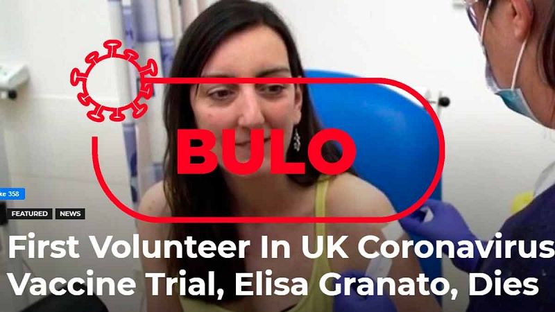 No, no ha muerto la voluntaria que testó en Reino Unido una vacuna contra el coronavirus