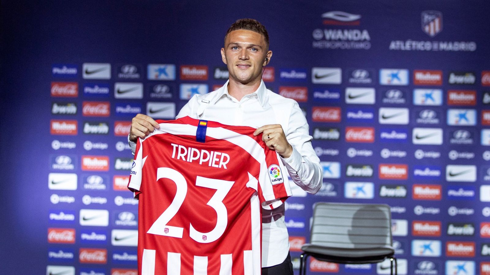 Trippier, durante su presentación como jugador del Atlético de Madrid
