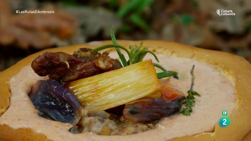 Cabrito en conserva con hummus de Feijoas