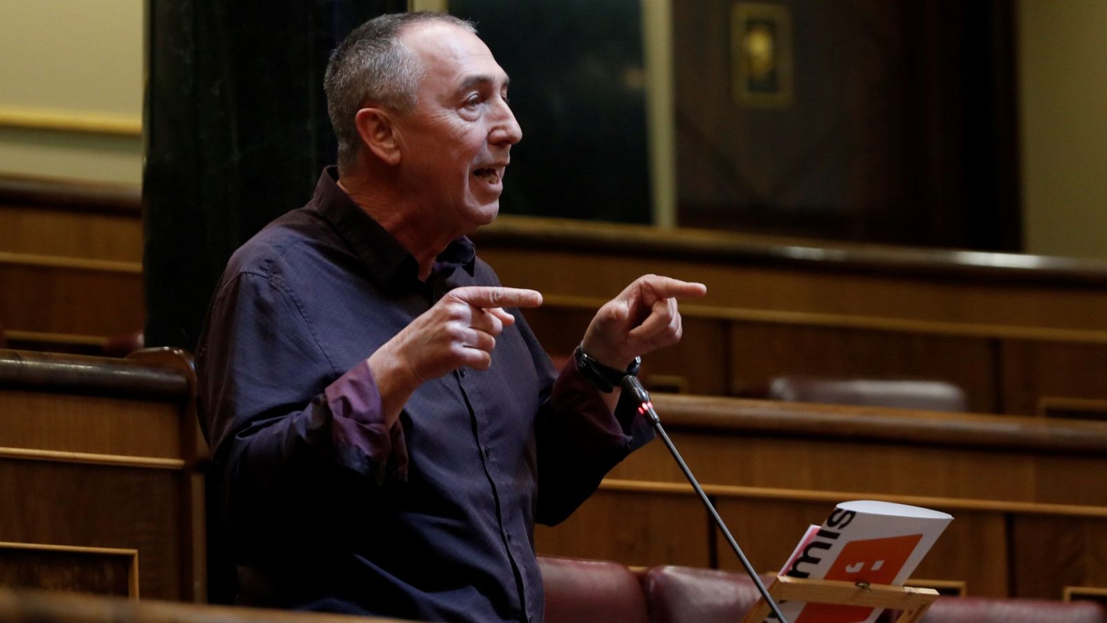 El diputado de Más País-Compromis Joan Baldoví interviene en un pleno del Congreso