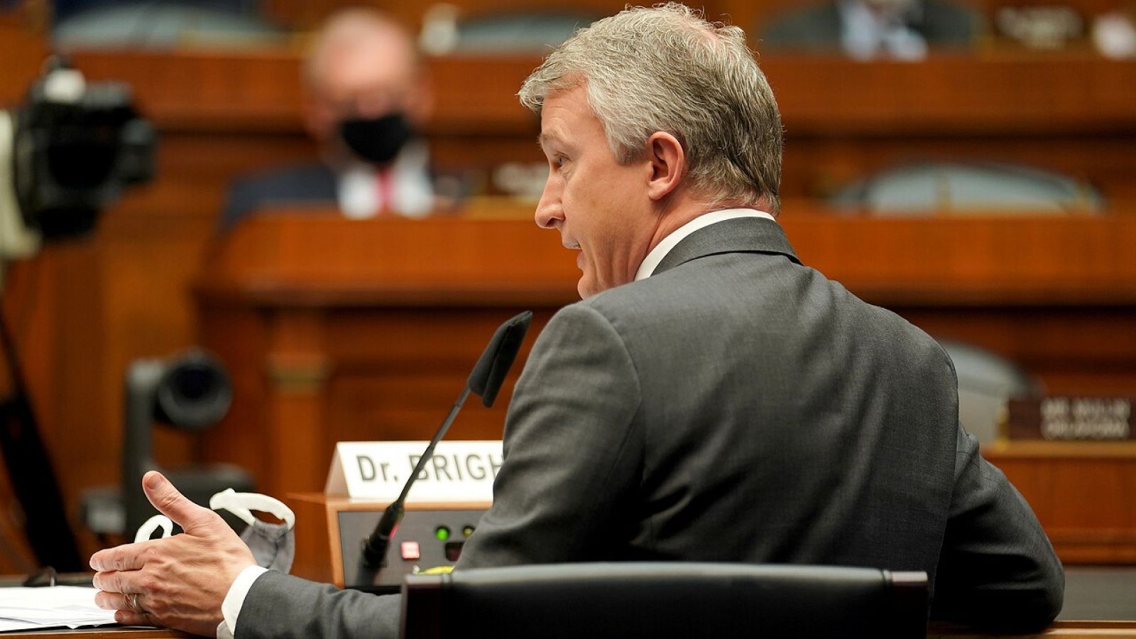 El doctor Rick Bright durante su intervención ante el Congreso
