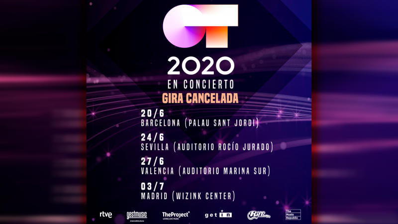 Cancelada la gira "Operación Triunfo 2020"