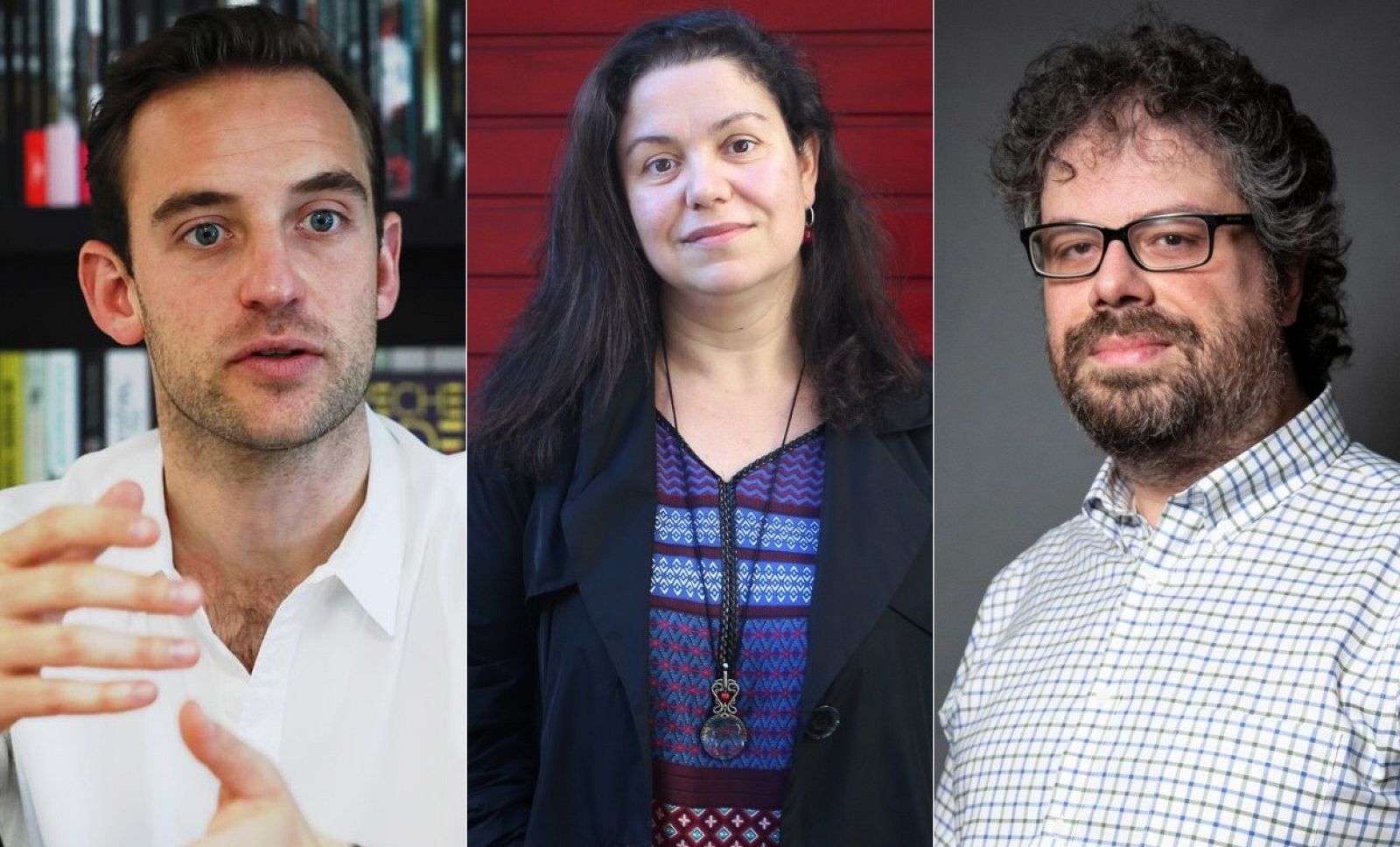 Los escritores Joël Dicker, Care Santos y Sergio del Molino