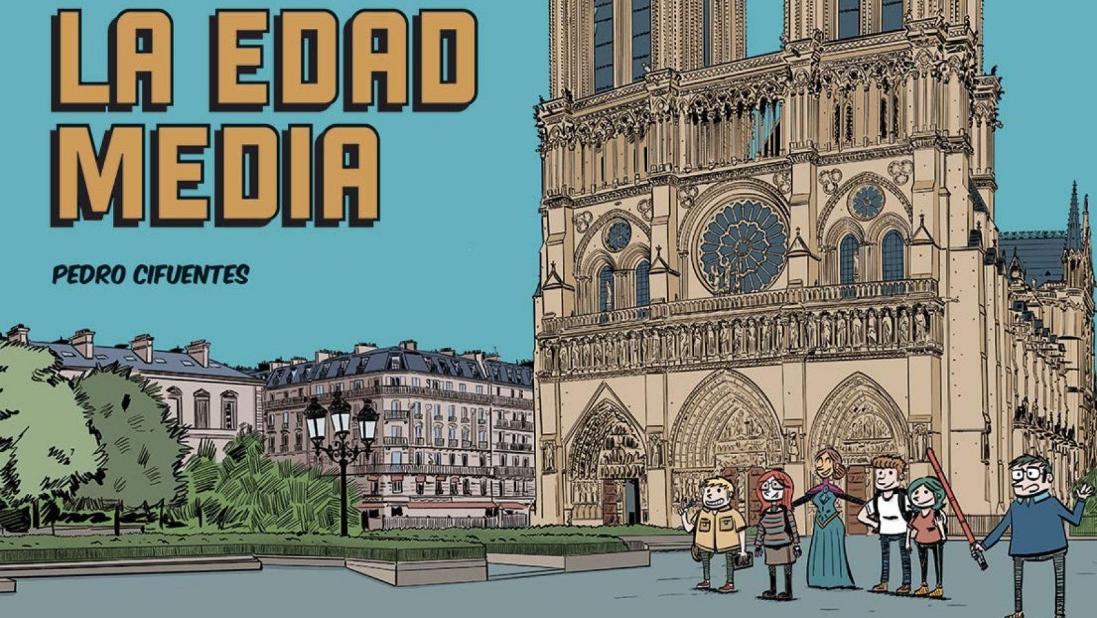 Detalle de la portada de 'Historia del Arte en Cómic: La Edad Media'