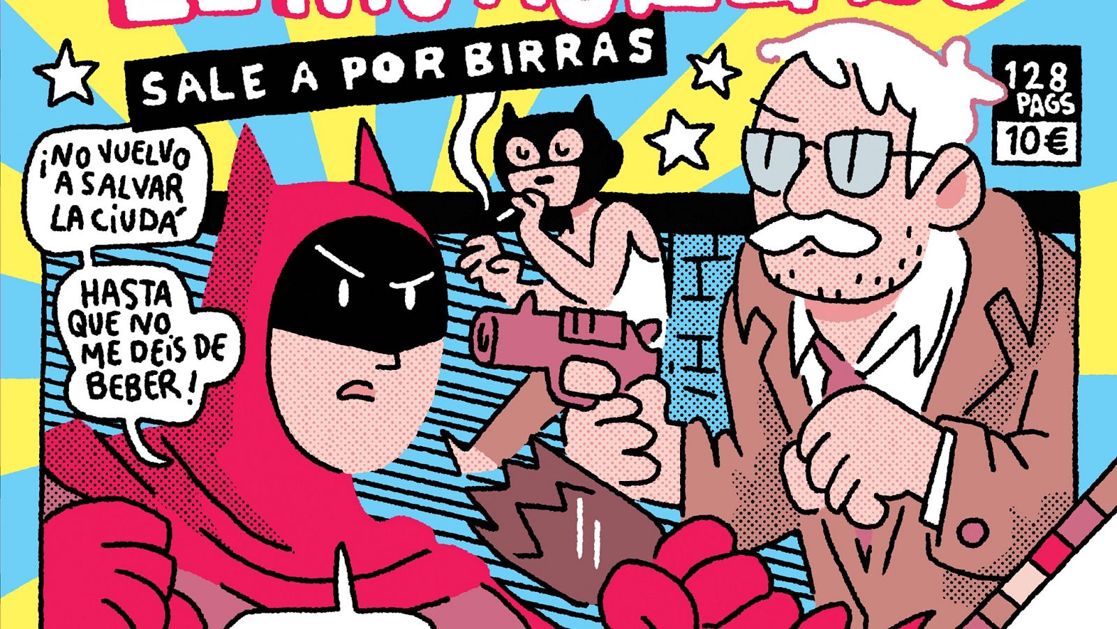 Detalle de la portada de 'El murciélago sale a por birras'