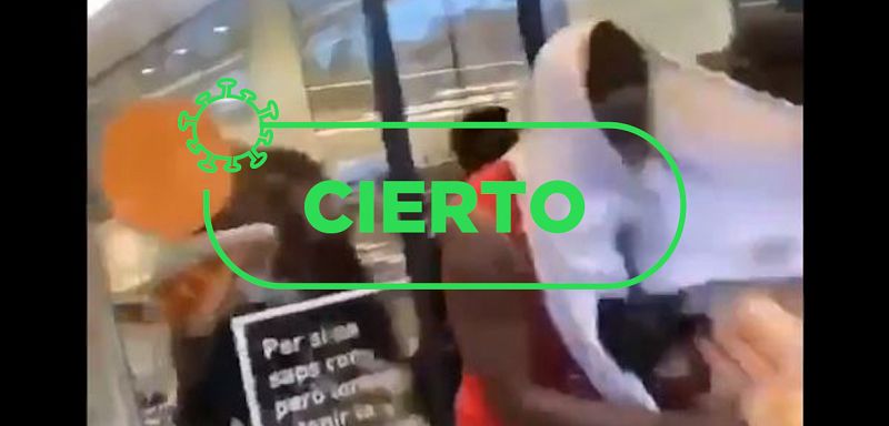 Sí, el vídeo de una treintena de jóvenes africanos asaltando un supermercado en Girona es real