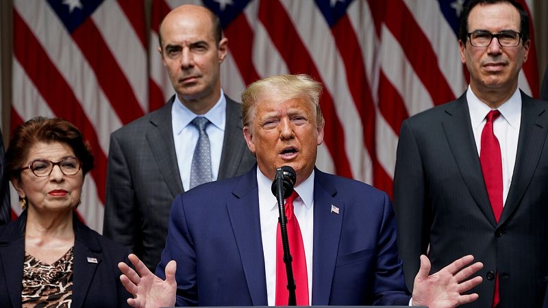 Trump asegura que EE.UU. ha "superado en gran medida" la pandemia y presume de la "fortaleza de su economía"