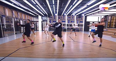 Clase especial de fitness con Cesc, Cristian y Mario