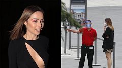Dafne Fernández visita el Museo del Prado con su marido y su hijo