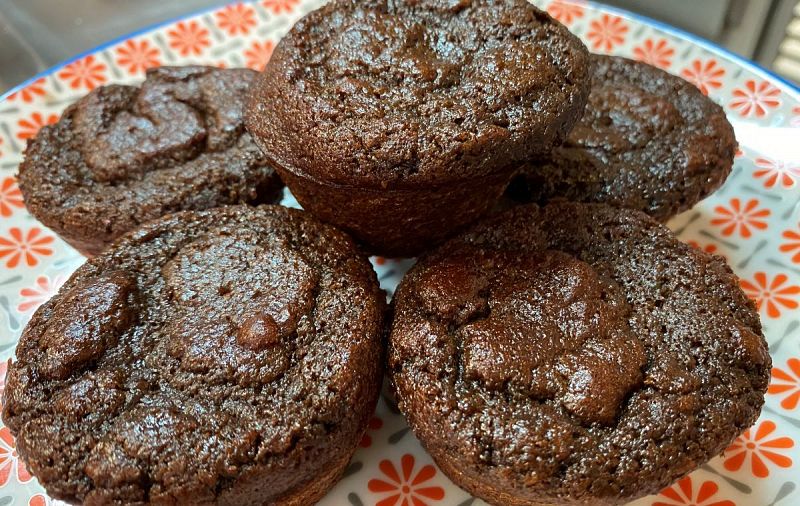 Magdalenas de chocolate y lentejas 