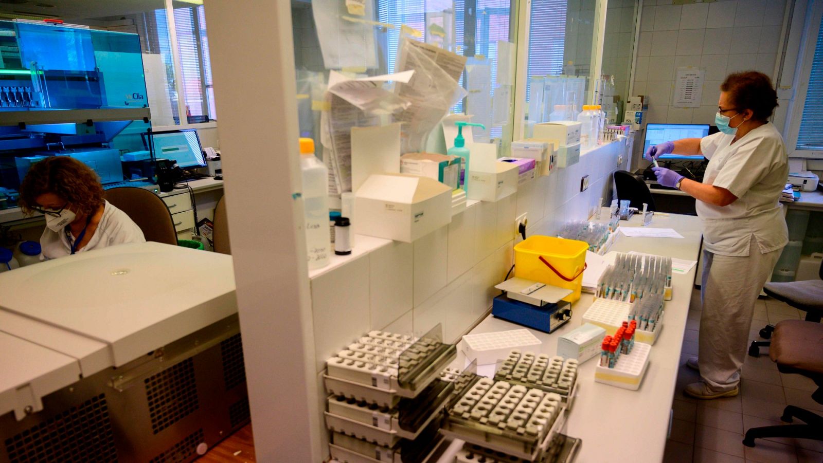 Un laboratorio de serología en un hospital