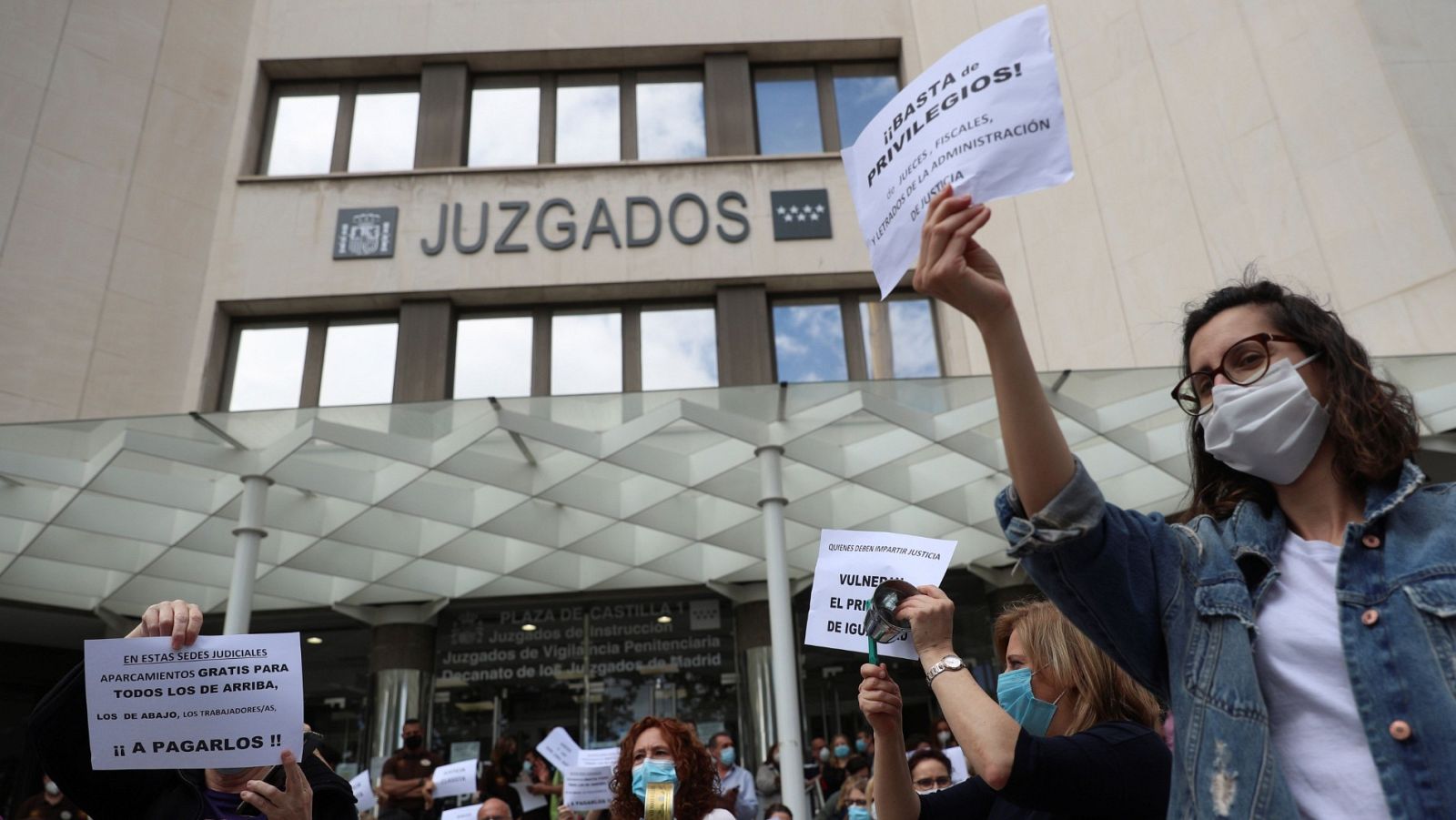 Protesta de funcionarios de Justicia