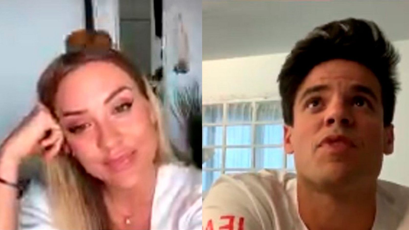 Alberto y Luna durante el directo de Instagram