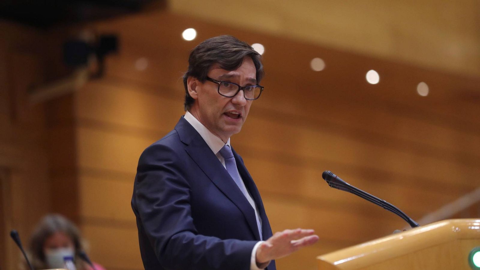 El ministro de Sanidad, Salvador Illa, en el Senado
