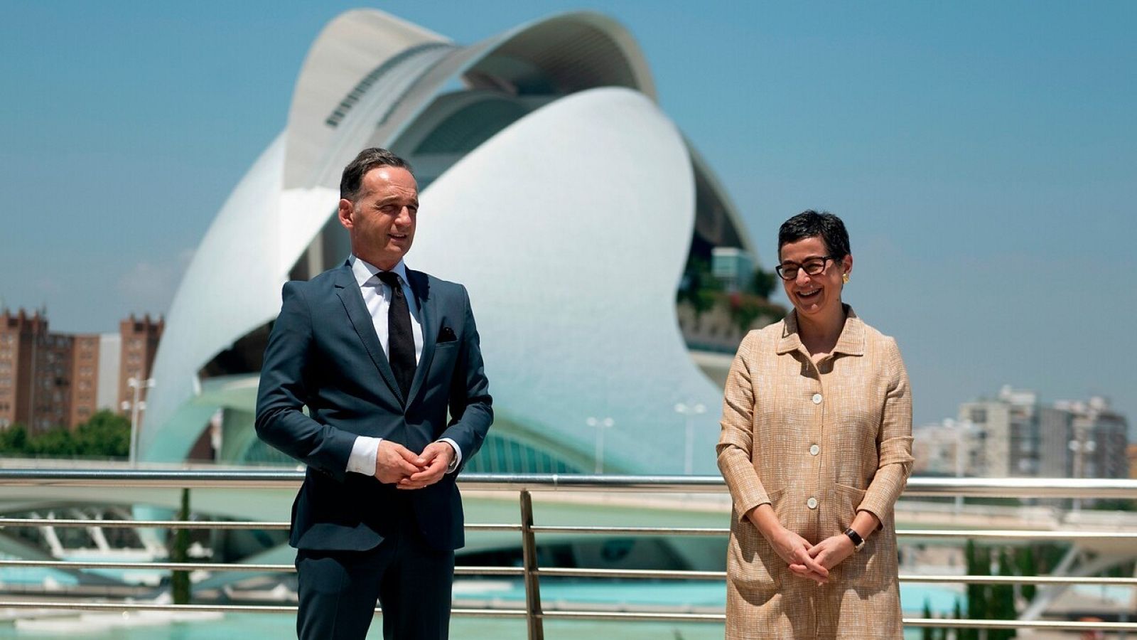 Los ministros de Asuntos Exteriores Heiko Maas y Arancha González Laya