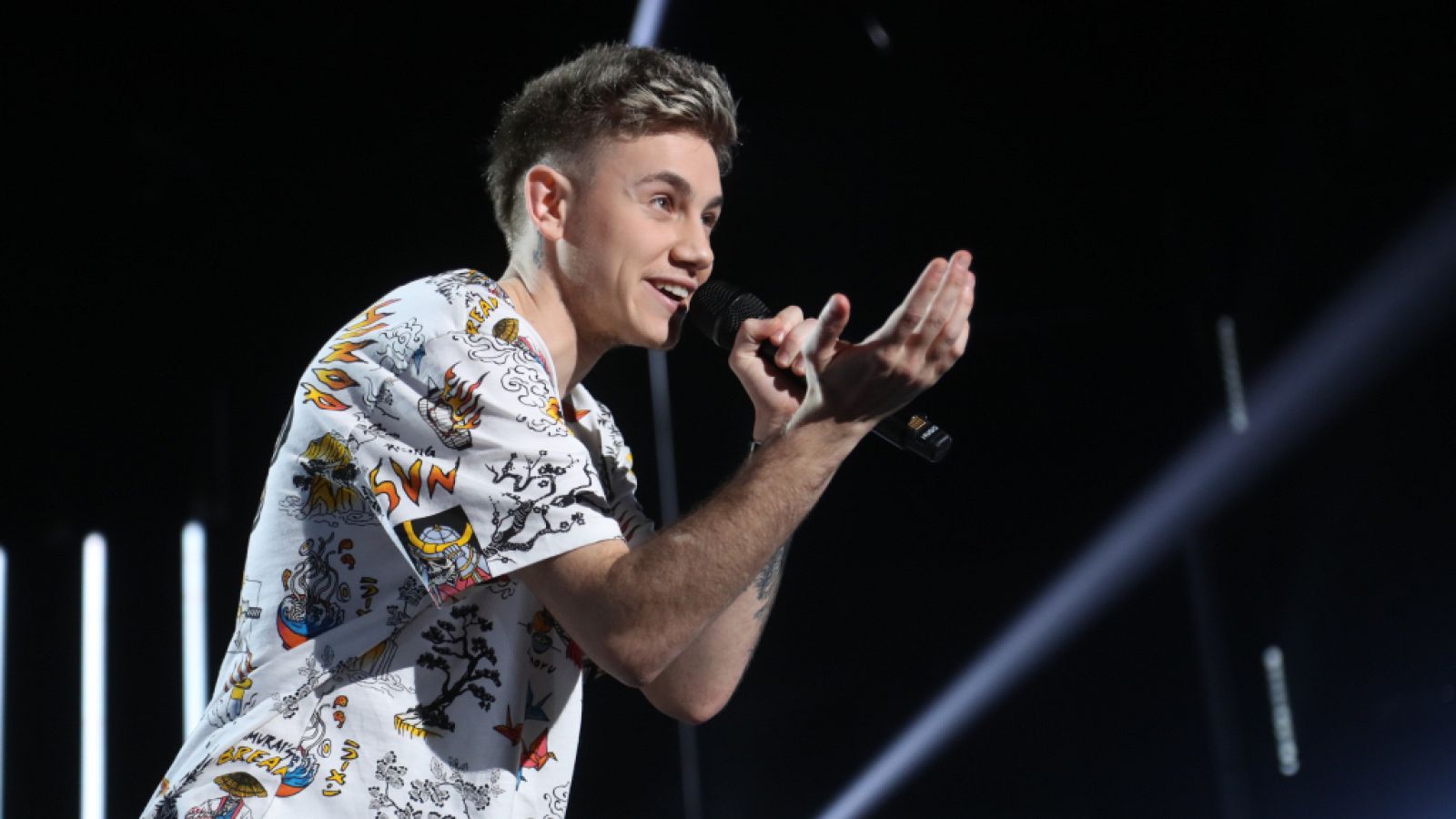 Hugo Cobo durante la final de OT 2020