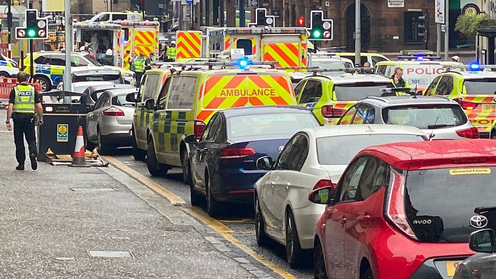 La Policía escocesa desplazada al lugar del apuñalamiento