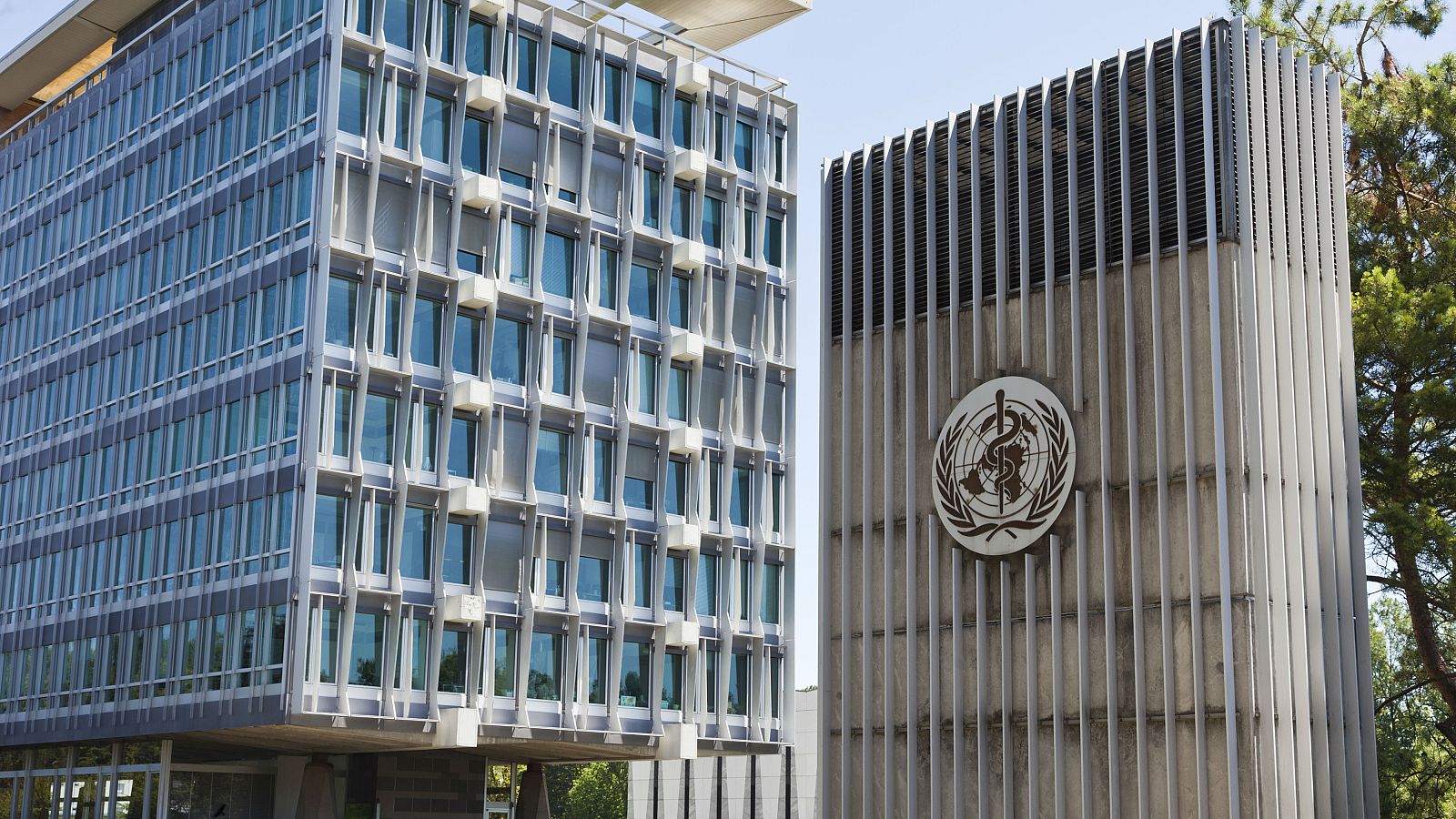 Edificio de la sede de la Organización Mundial de la Salud (OMS) en Ginebra, Suiza
