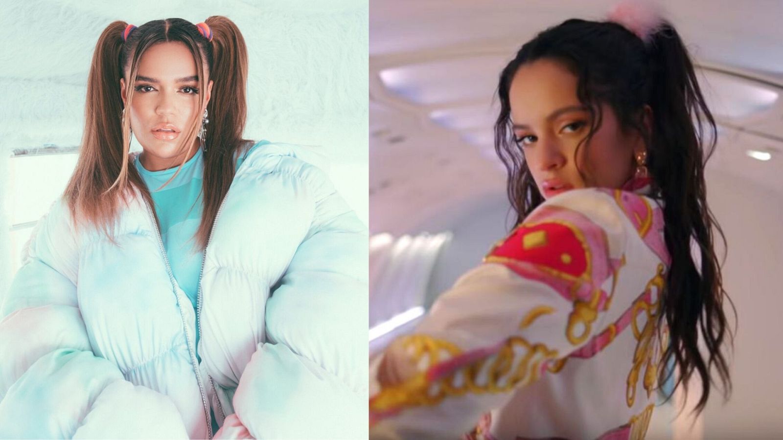 Rosalía y Karol G en "Ay, DiOs Mío!" y "Con altura"