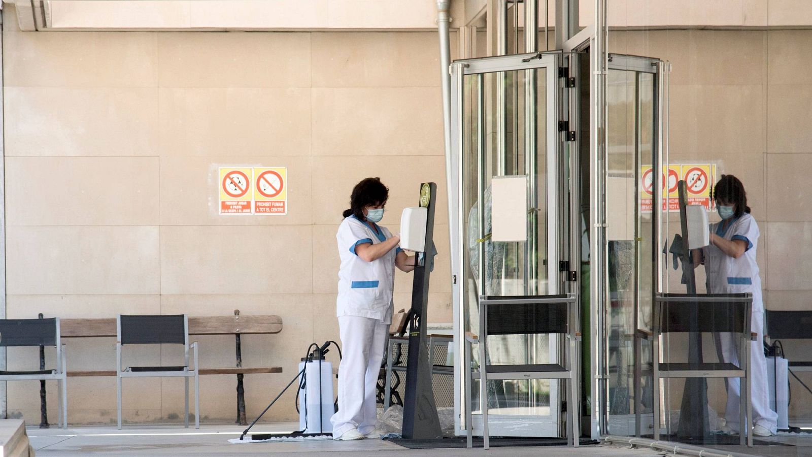 Vista de la residencia geriátrica San Josep en Lleida, donde se ha producido uno de los brotes de coronavirus detectados en la comarca leridana del Segrià