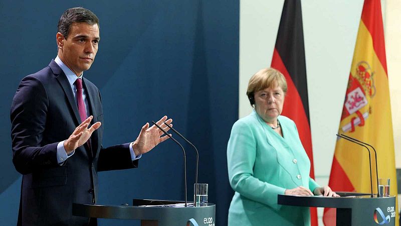 Sánchez admite dificultades en la negociación del fondo europeo ante una Merkel que tiende su mano al acuerdo