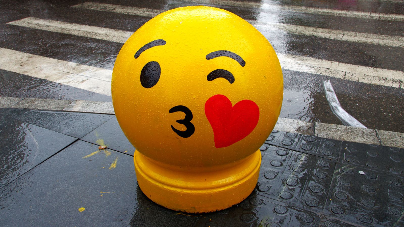 Un emoji en la provincia de Hubei province, en agosto de 2017.