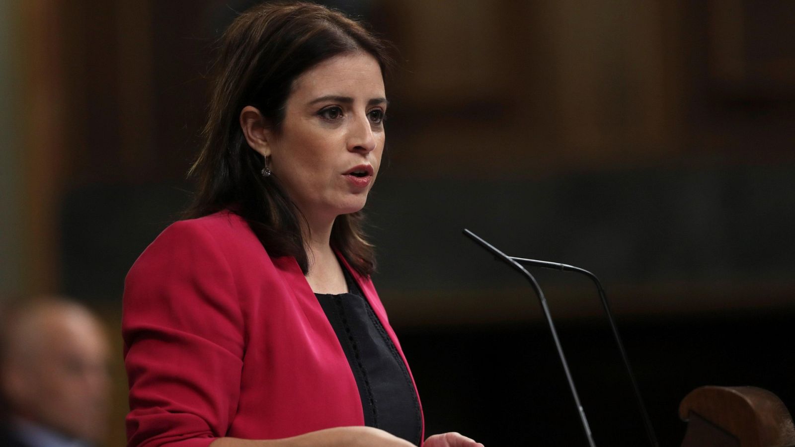 La portavoz del PSOE en el Congreso de los Diputados, Adriana Lastra