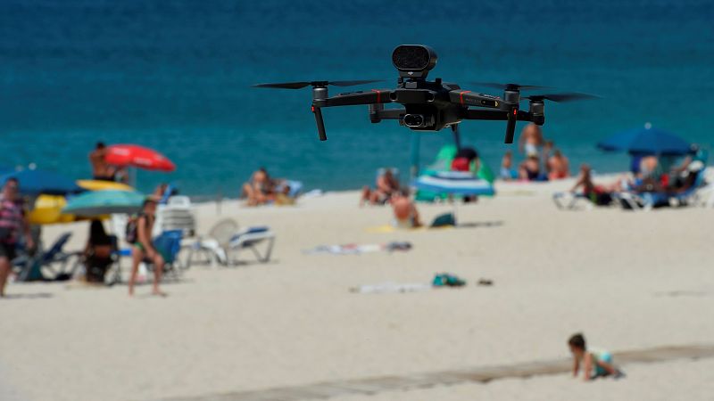 Drones para controlar el Covid en las playas de Galicia