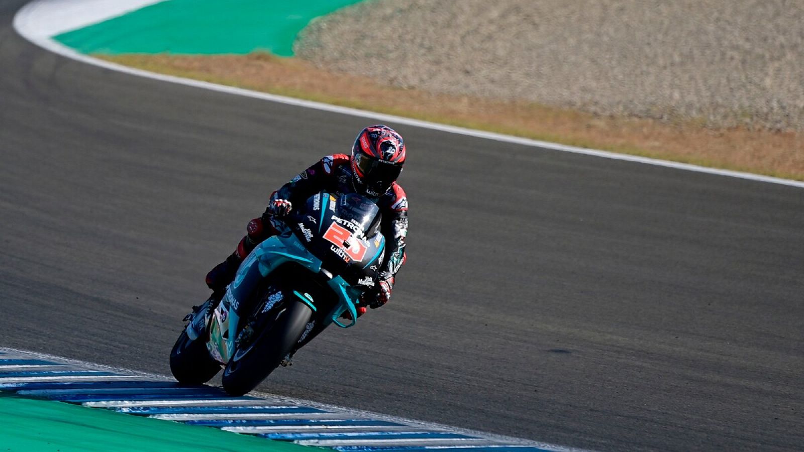 Fabio Quartararo rueda en el circuito Ángel Nieto de Jerez
