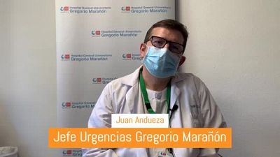 Juan Andueza, jefe de urgencias del Gregorio Mara�on: "Trabaj� m�s de 40 horas seguidas en la primera ola"