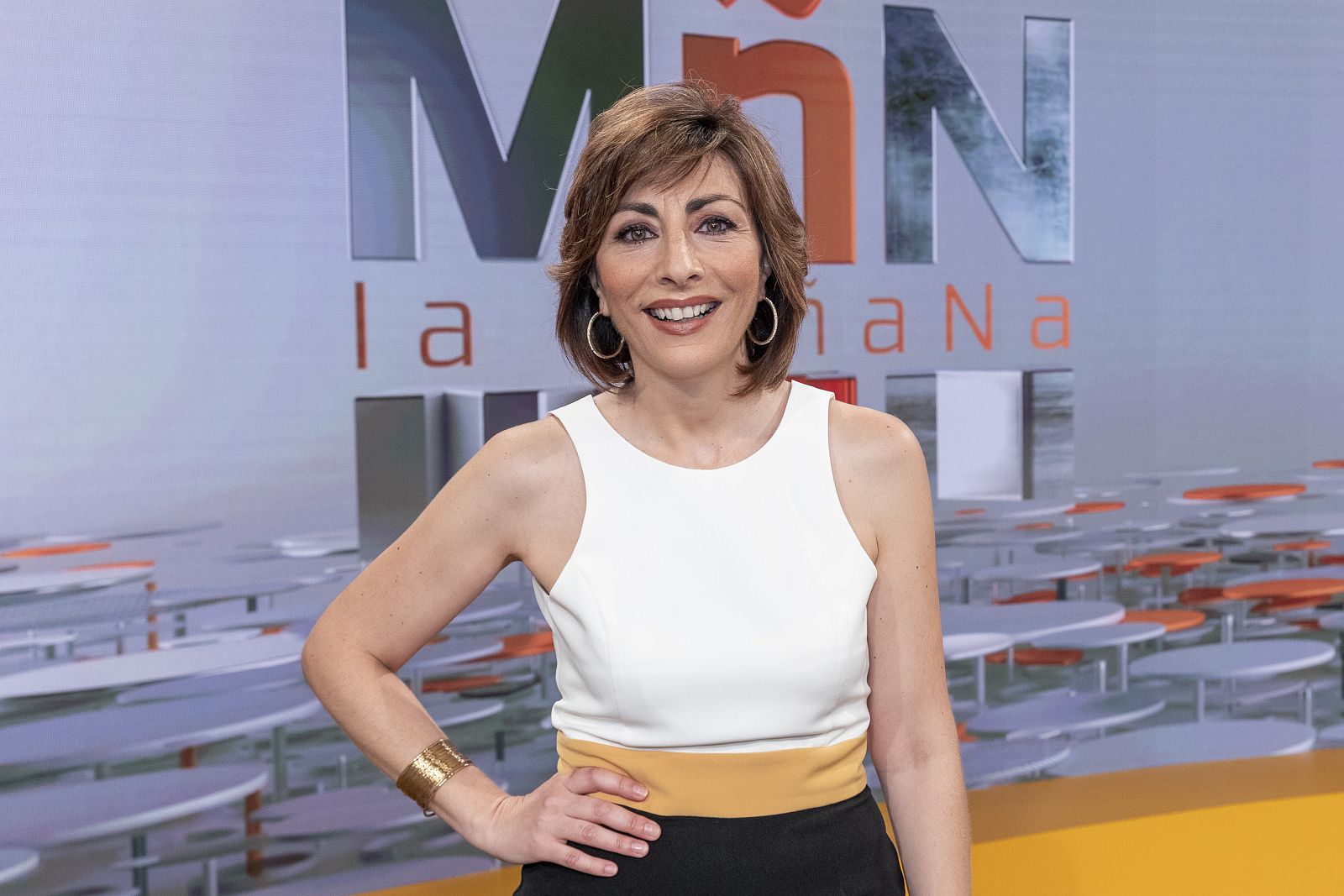 Mamen Asencio en el plató de 'La mañana'