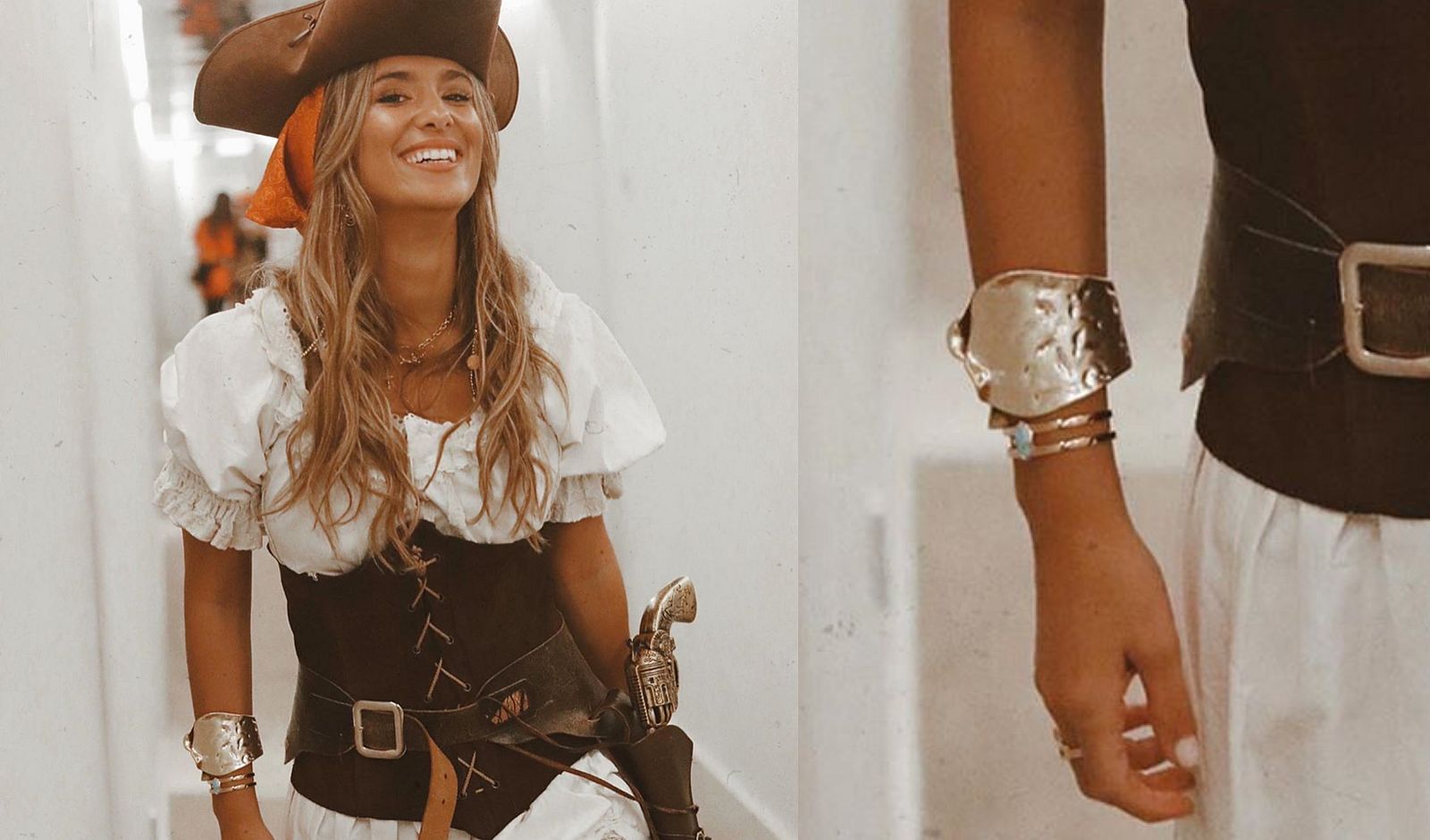 María Pombo con el brazalete diseñado por Ana de MasterChef