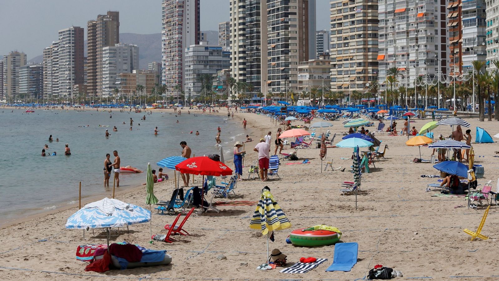 La playa de Benidorm (Alicante)