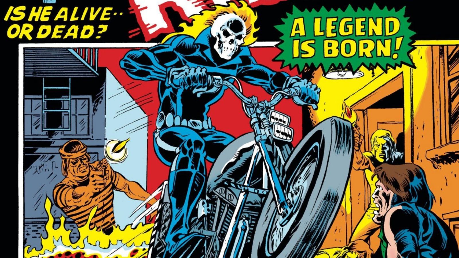 Detalle de la portada del primer número del 'Motorista Fantasma'