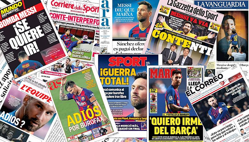 La petición de Messi al Barça pone patas arriba la prensa mundial