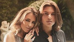 El enorme, e inquietante parecido de Liz Hurley y su hijo Damian