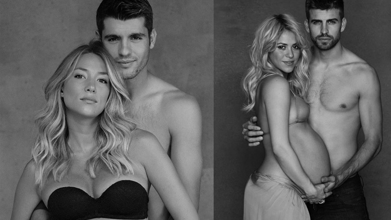 Famosas embarazadas: Alice Campello y Álvaro Morata posan al estilo Shakira y Piqué