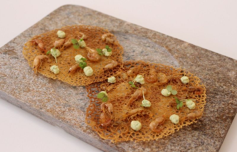 Tortilla de camarones 