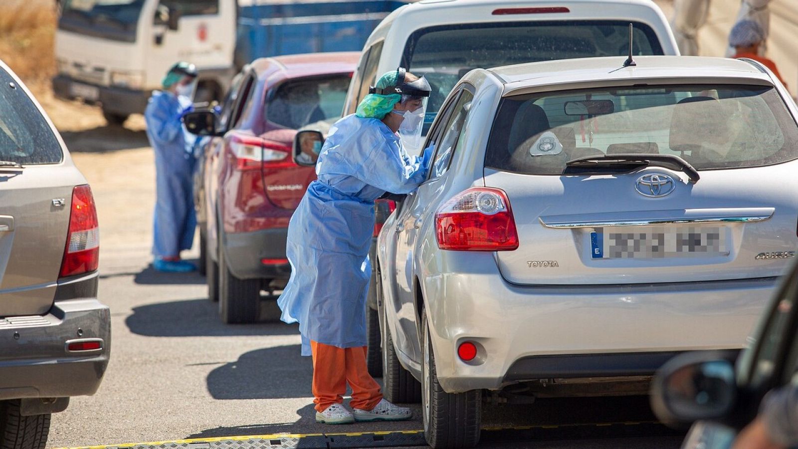 Campaña en la ciudad de Alfaro (La Rioja) para realizar PCR a los vecinos