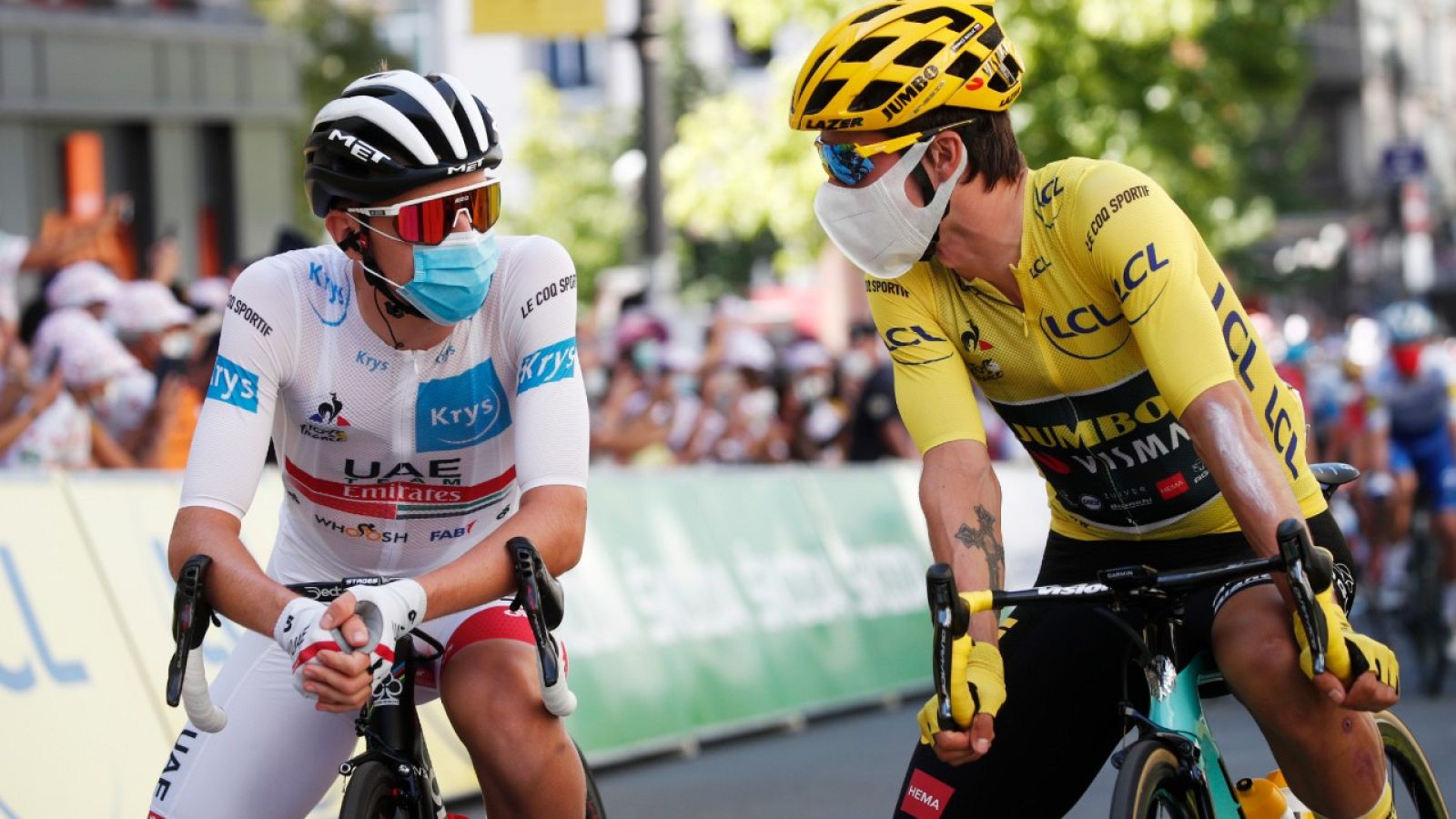 Roglic espera ataques y Pogaçar no descarta arañar tiempo en el Colombier