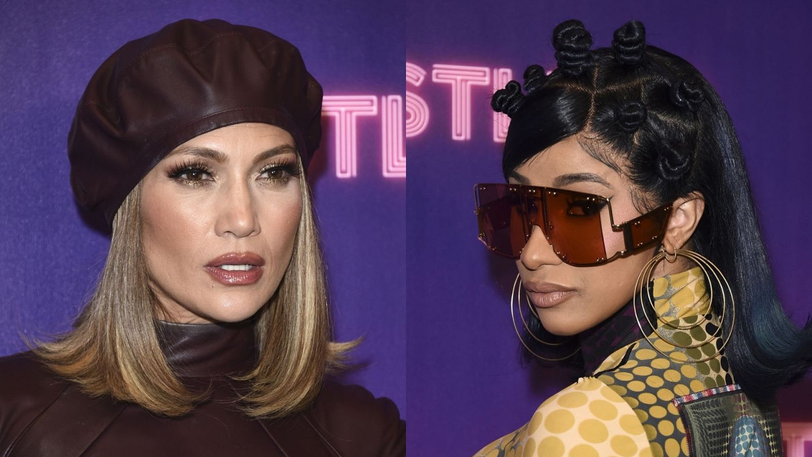 Jennifer López y Cardi B en la premiere de 'Hustlers'