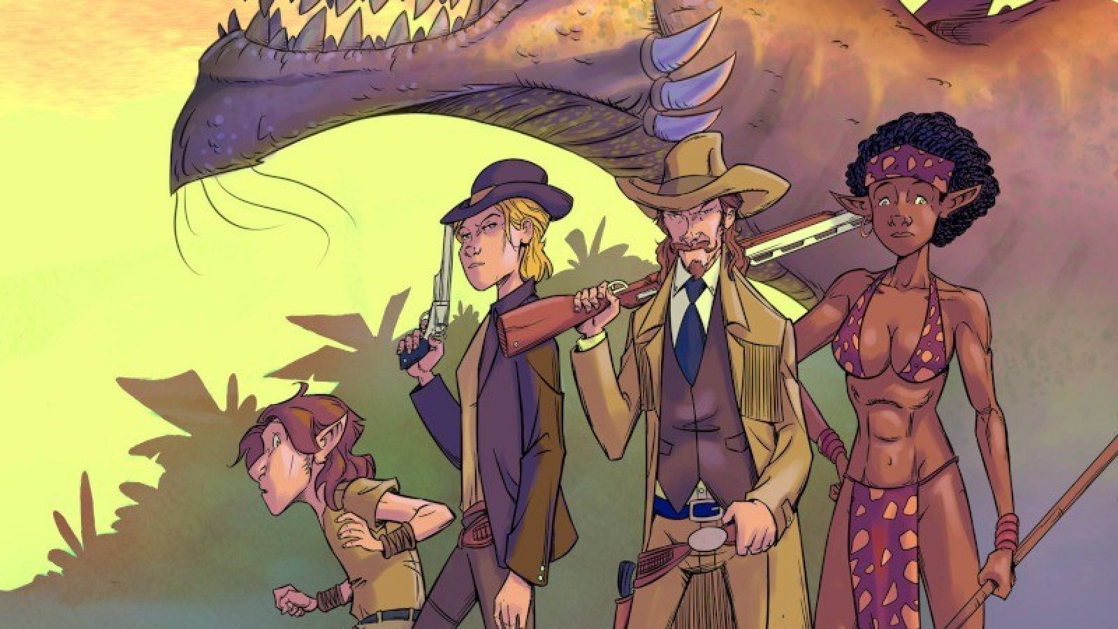 Detalle de la portada de 'Buffalo Bill y el último dragón'