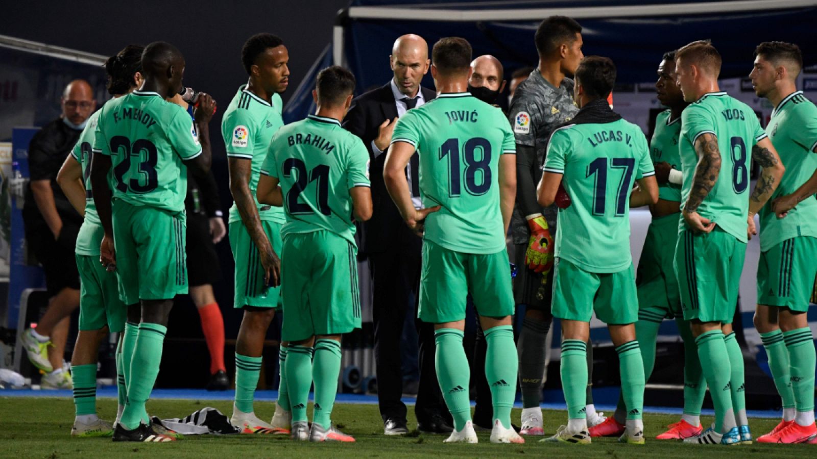 El Real Madrid, en el último partido de Liga contra el Leganés