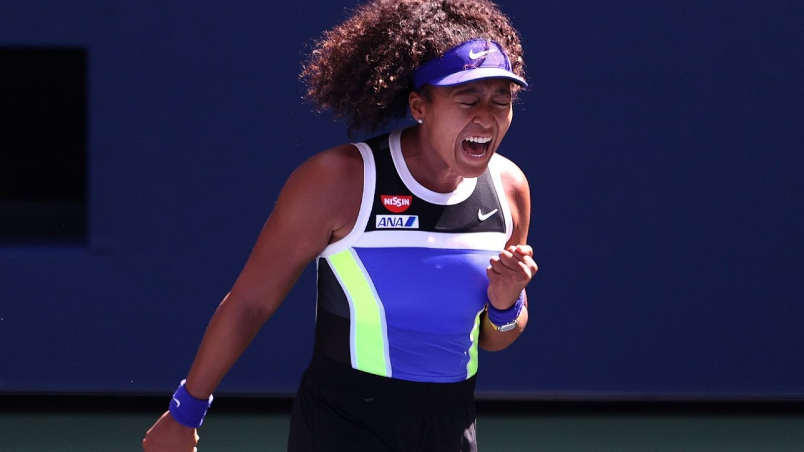 La tenista japonesa Naomi Osaka durante un partido del US Open 2020.