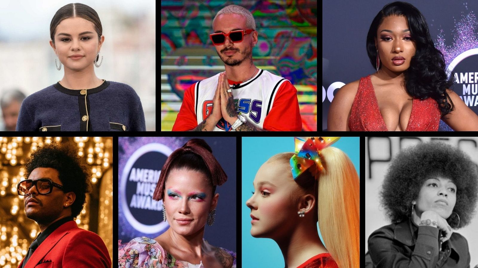 The Weeknd, J Balvin, Selena Gómez, Megan Thee Stallion, The Weeknd y Halsey, entre otros
