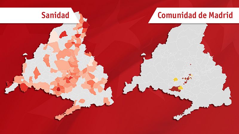 Dos planes, dos mapas: estas son las (diferentes) propuestas de Sanidad y Madrid para luchar contra la COVID-19